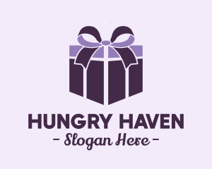 Purple Gift Present logo design