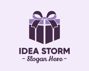 Purple Gift Present logo design