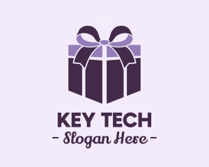 Purple Gift Present logo design