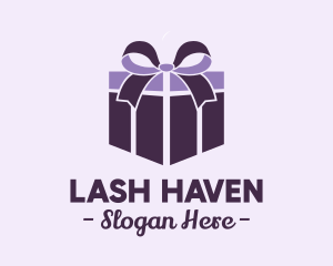 Purple Gift Present logo design