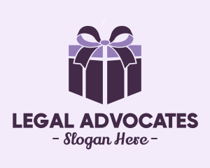 Purple Gift Present logo design