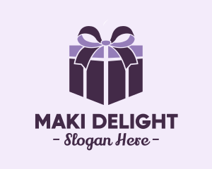 Purple Gift Present logo design