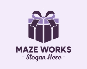 Purple Gift Present logo design