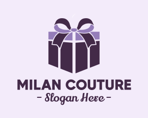 Purple Gift Present logo design