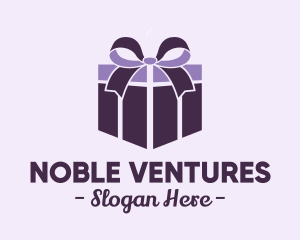 Purple Gift Present logo design