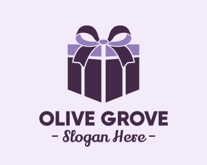 Purple Gift Present logo design