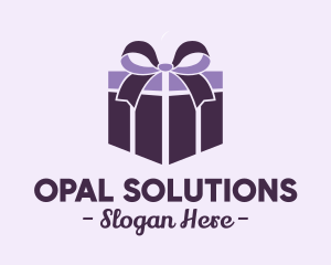 Purple Gift Present logo design