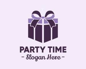 Birthday - Purple Gift Present logo design