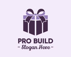 Purple Gift Present logo design