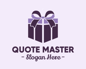 Purple Gift Present logo design