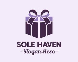 Purple Gift Present logo design