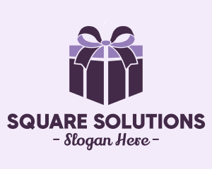 Purple Gift Present logo design