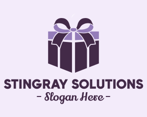 Purple Gift Present logo design