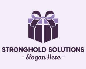 Purple Gift Present logo design