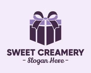 Purple Gift Present logo design