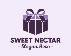 Purple Gift Present logo design