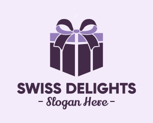 Purple Gift Present logo design