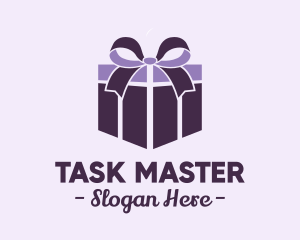 Purple Gift Present logo design