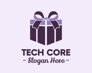 Purple Gift Present logo design