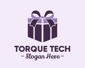 Purple Gift Present logo design