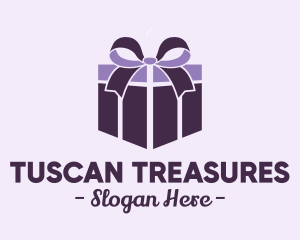 Purple Gift Present logo design