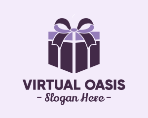 Purple Gift Present logo design