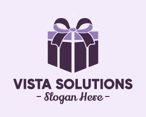 Purple Gift Present logo design