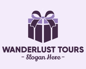 Purple Gift Present logo design