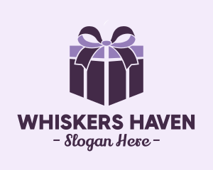 Purple Gift Present logo design