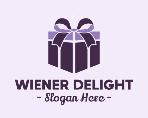 Purple Gift Present logo design