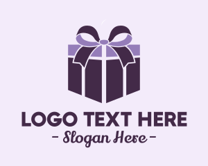 Xmas - Purple Gift Present logo design