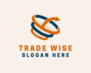 Trader - Business Arrow Cycle logo design