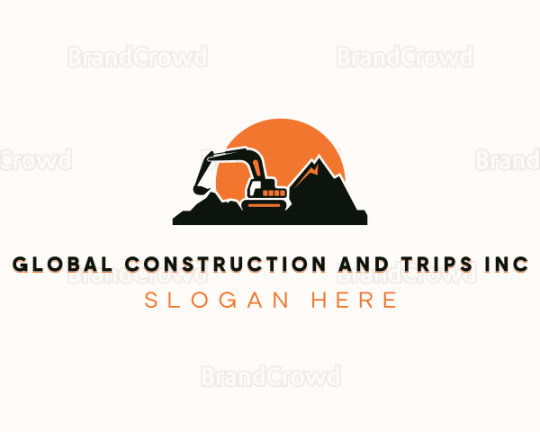 Excavation Heavy Equipment Logo