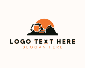 Excavation Heavy Equipment Logo