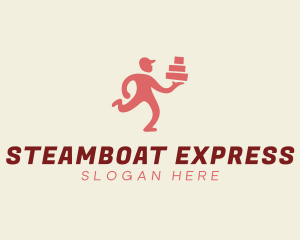 Express Delivery Man logo design