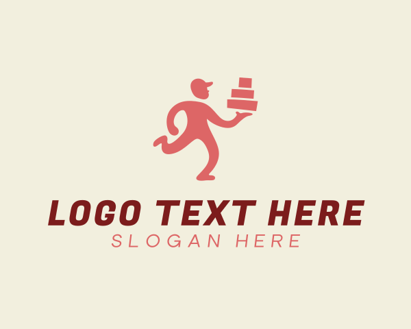 Boxes - Express Delivery Man logo design