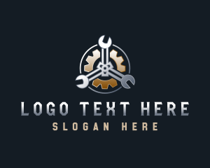 Mechanical Tool - Wrench Gear Repair logo design