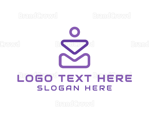 Human Computer Envelope Logo