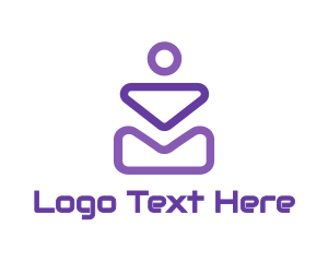 Facebook - Abstract Violet Shapes logo design