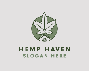 Marijuana House Green logo design