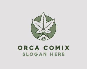 Therapy - Marijuana House Green logo design