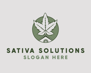 Marijuana House Green logo design