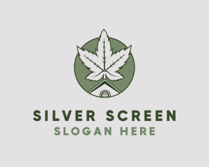 Cannabis - Marijuana House Green logo design