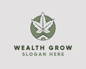 Marijuana House Green logo design