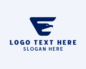Flight - Eagle Bird Letter E logo design