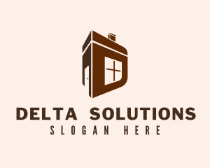 Brown House Letter D logo design