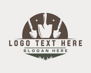 Turf - Shovel Planting Garden Tools logo design