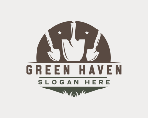 Shovel Planting Garden Tools logo design