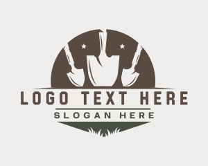 Trowel - Shovel Planting Garden Tools logo design