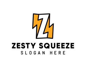 Electric Zeus Zap Letter Z logo design